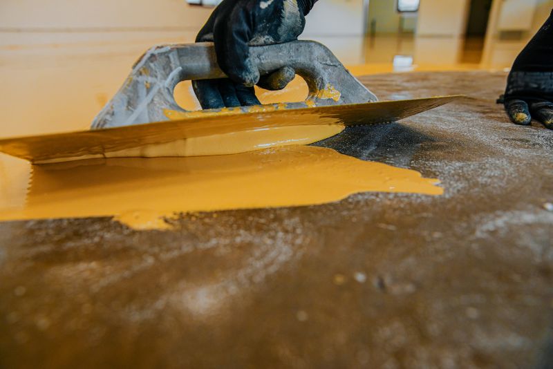 coat of epoxy applied to the driveway